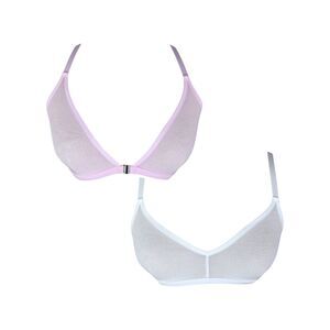 Negative Underwear Sieve Bra TWO sz 0 * Racerback Regular White Racerback Pink